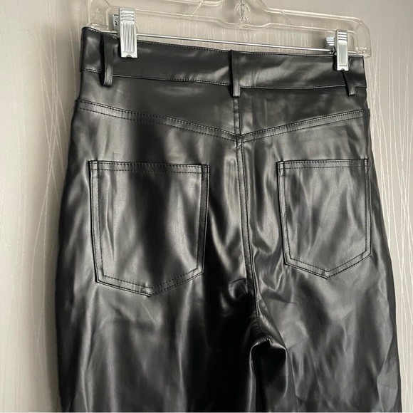 Fashion Nova seraphine black faux leather pant women’s size small - Picture 9 of 11